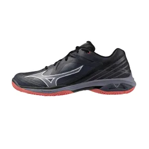 Team Gear MIZUNO WAVE CLAW 3 UNISEX Badminton Shoes - Odyssey Grey/White/Calypso Coral