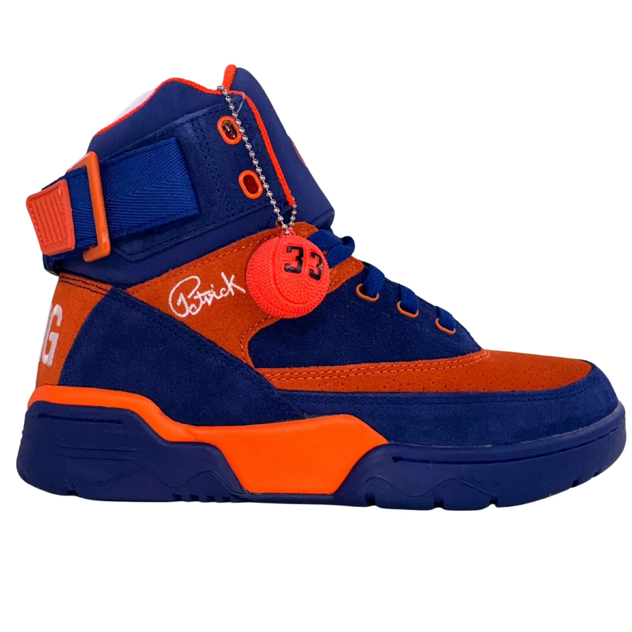 Patrick Ewing Athletics Men's 1EW90013-442 33 HI Dazzling Blue Orange Basketball Shoes Breathable Lining