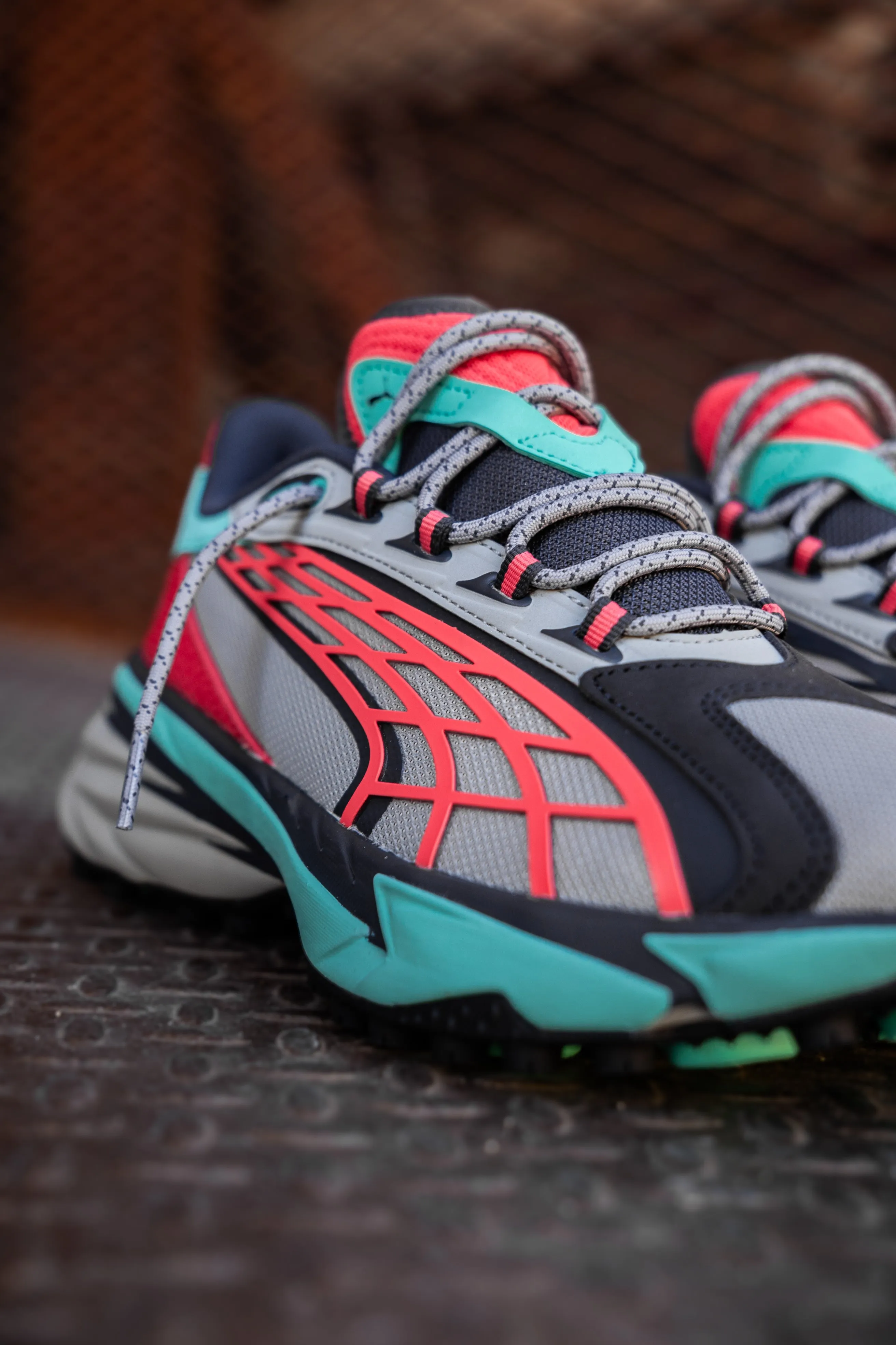 Ventilated city - specific benefits Mens Puma Spirex (Smokey Gray/Salmon)