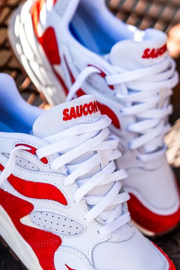 Mens Saucony Grid Shadow 2 (White/Red) ratio