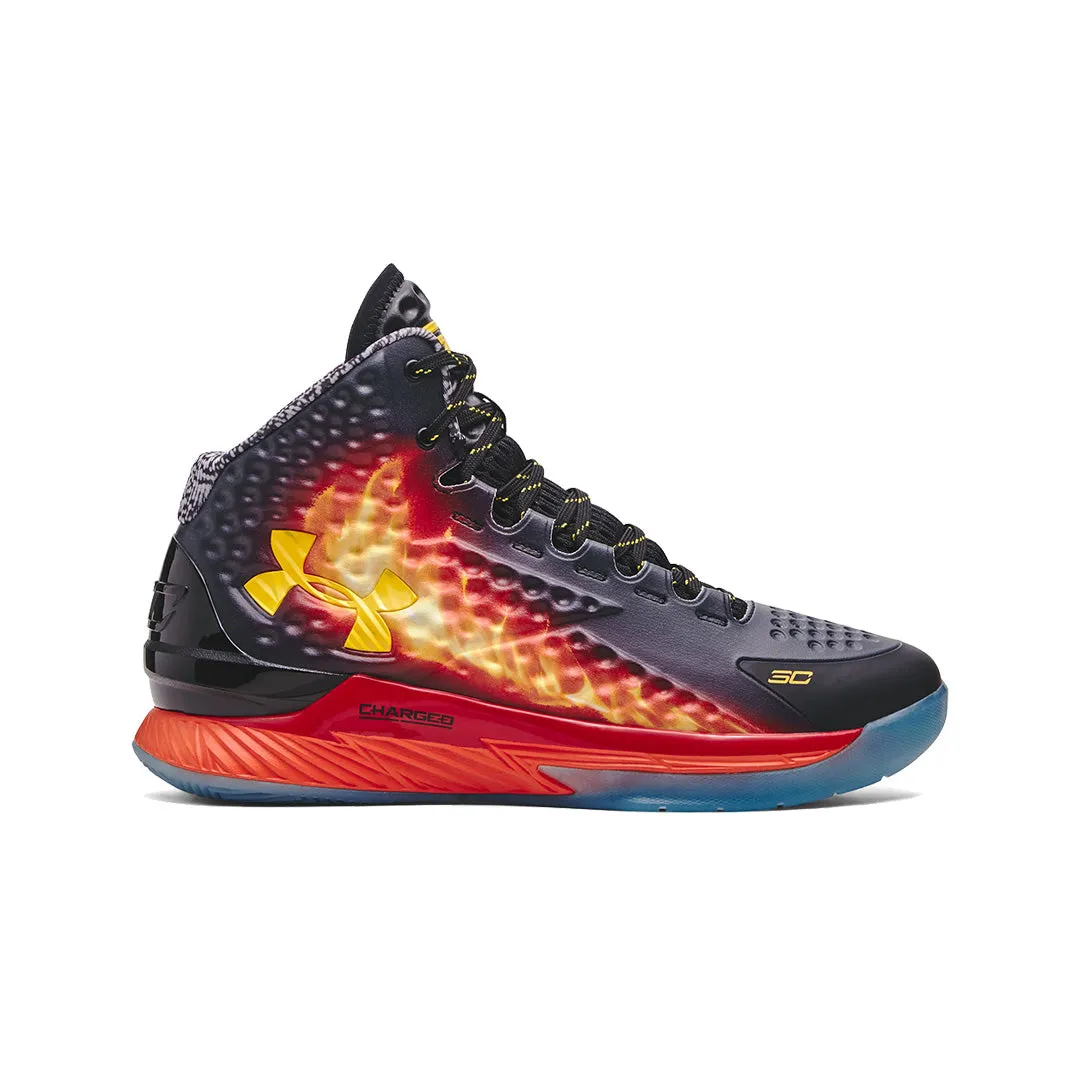 UA Unisex Curry 1 Retro 'Curry Jam' Basketball Shoes | 3028138 Sneakers Comfortable Wear Suede Trim