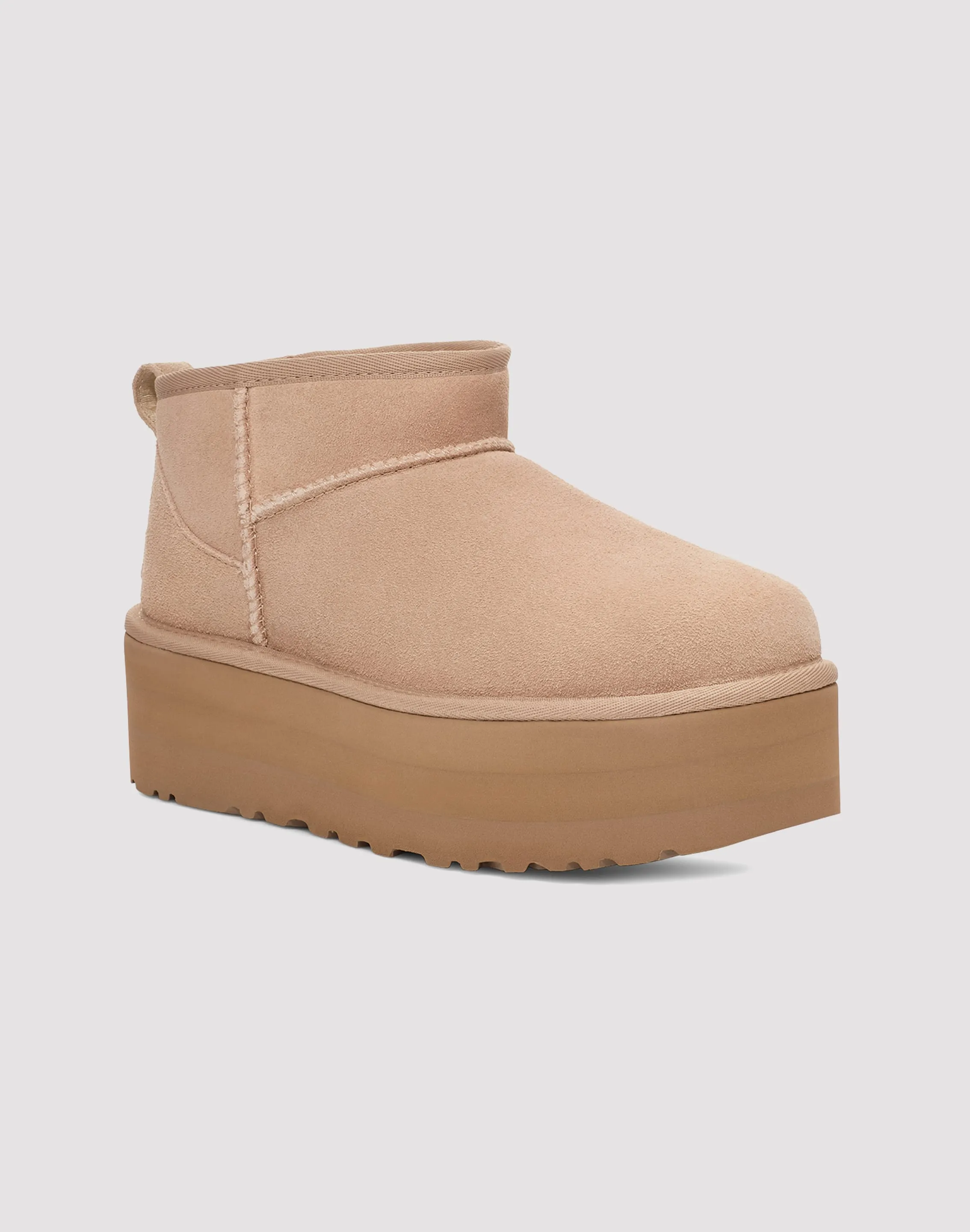 Casual Fit Modern Form UGG Classic Ultra Mini Platform "Sand" Boot
