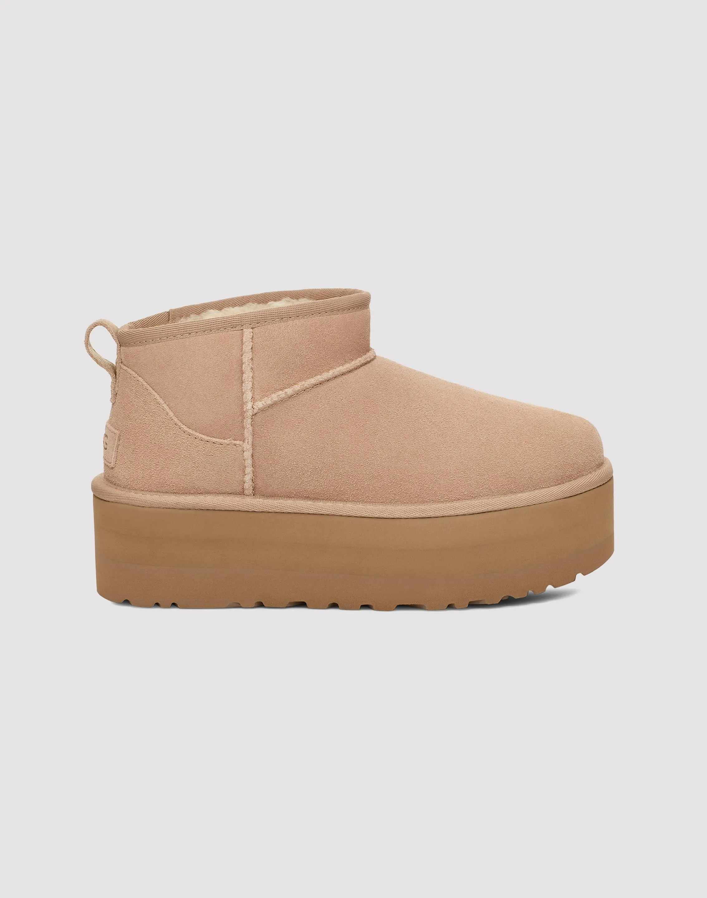 UGG Classic Ultra Mini Platform "Sand" Boot Stable Ride Stylish Option