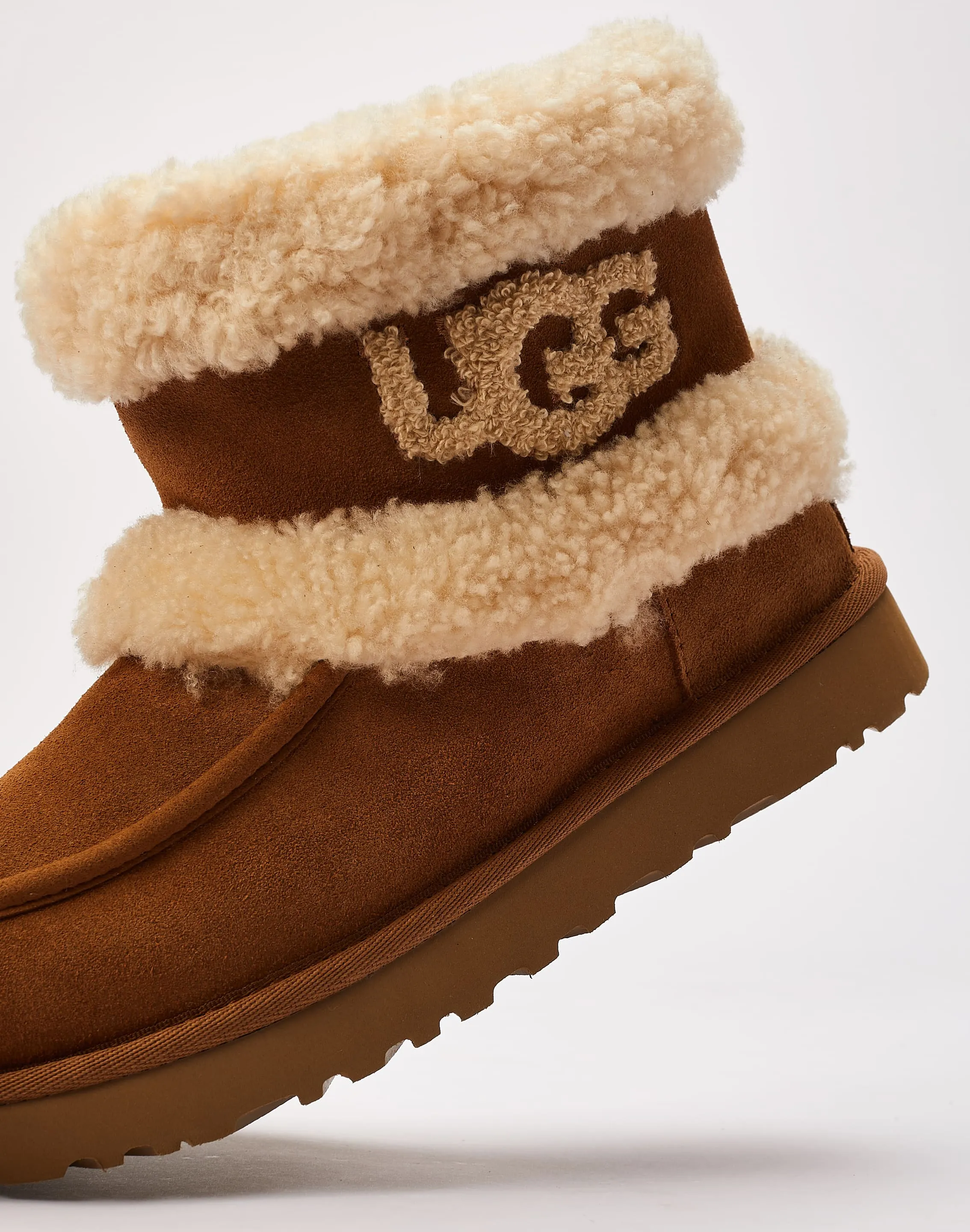 UGG Ultra Mini Fluff Boots Heat Sealed Seams Flexible Rubber Outsole