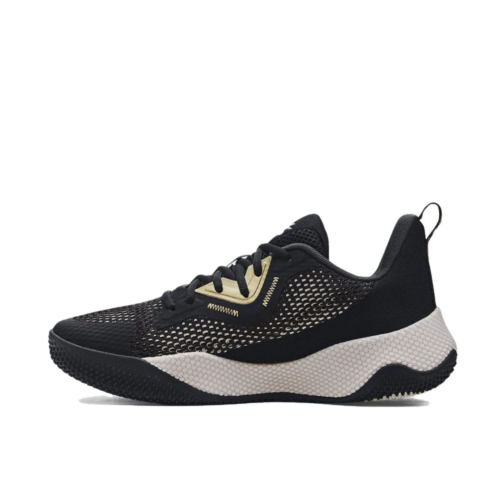 Under Armour Hovr Splash 3 'Black Metallic Gold' 3026899-002 Stable Land Platform