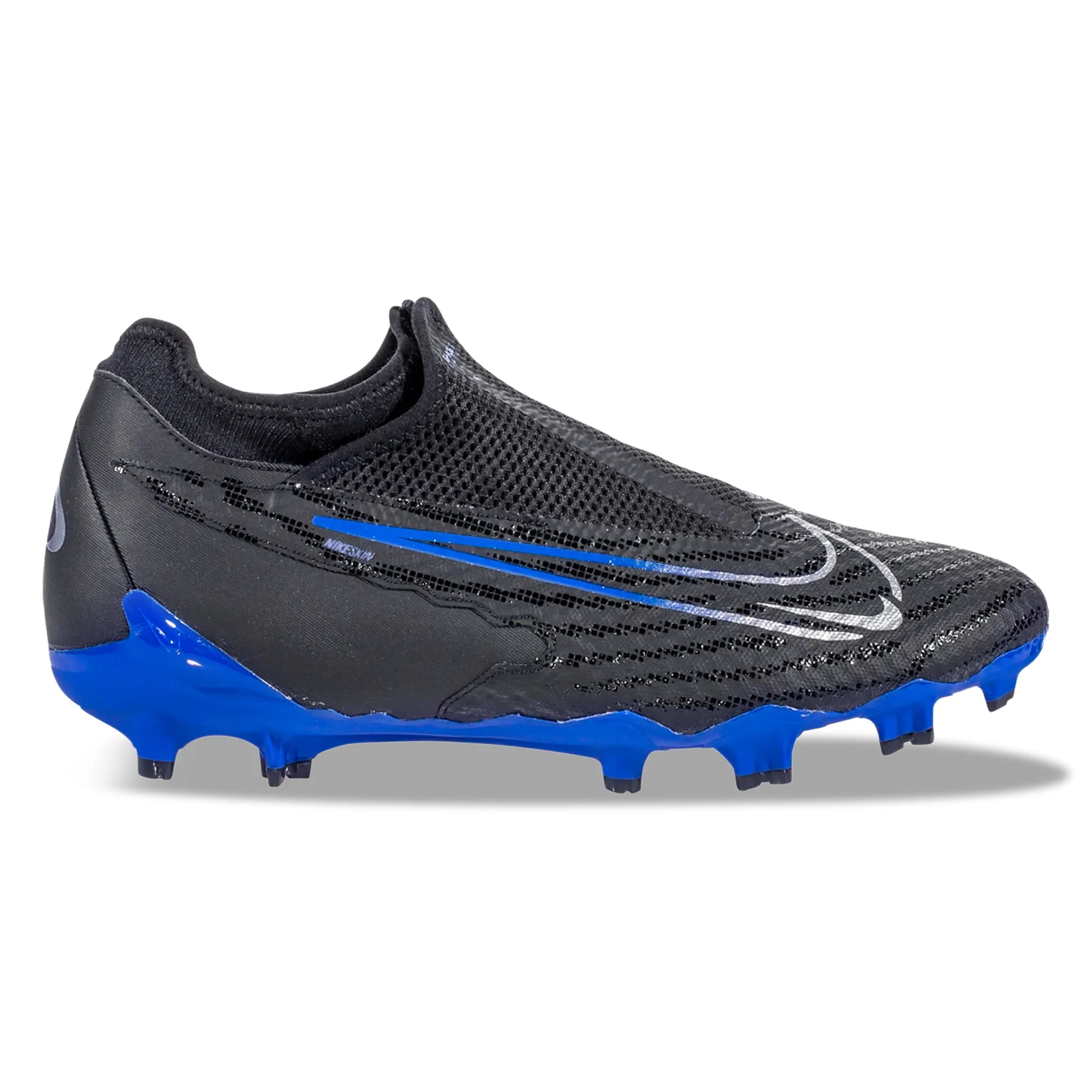 Nike Phantom GX Academy DF FG/MG Soccer Cleats (Black/Chrome-Hyper Royal) Versatile use
