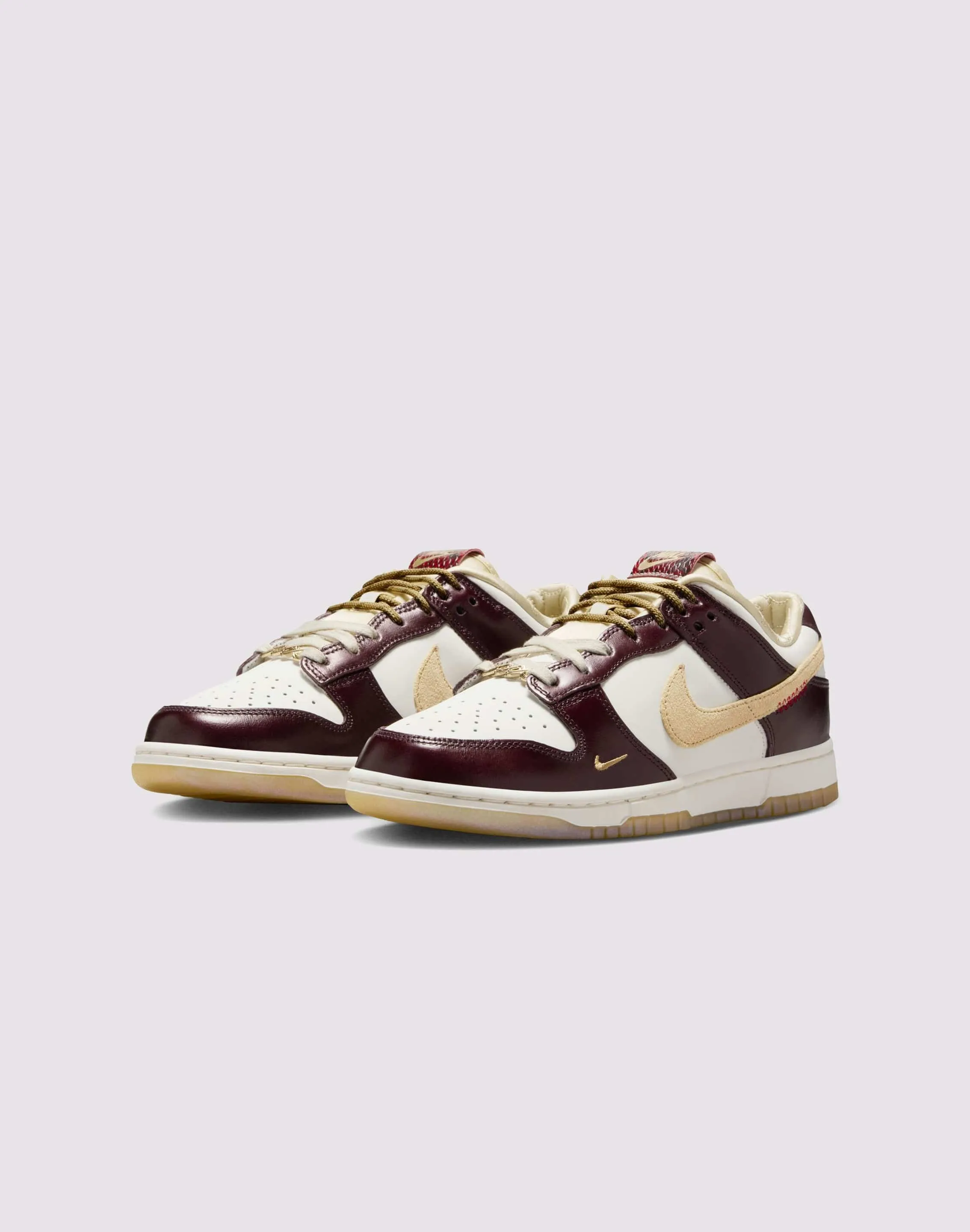 Nike Dunk Low "Sail/Team Gold/Burgundy Crush" Versatile Silhouette