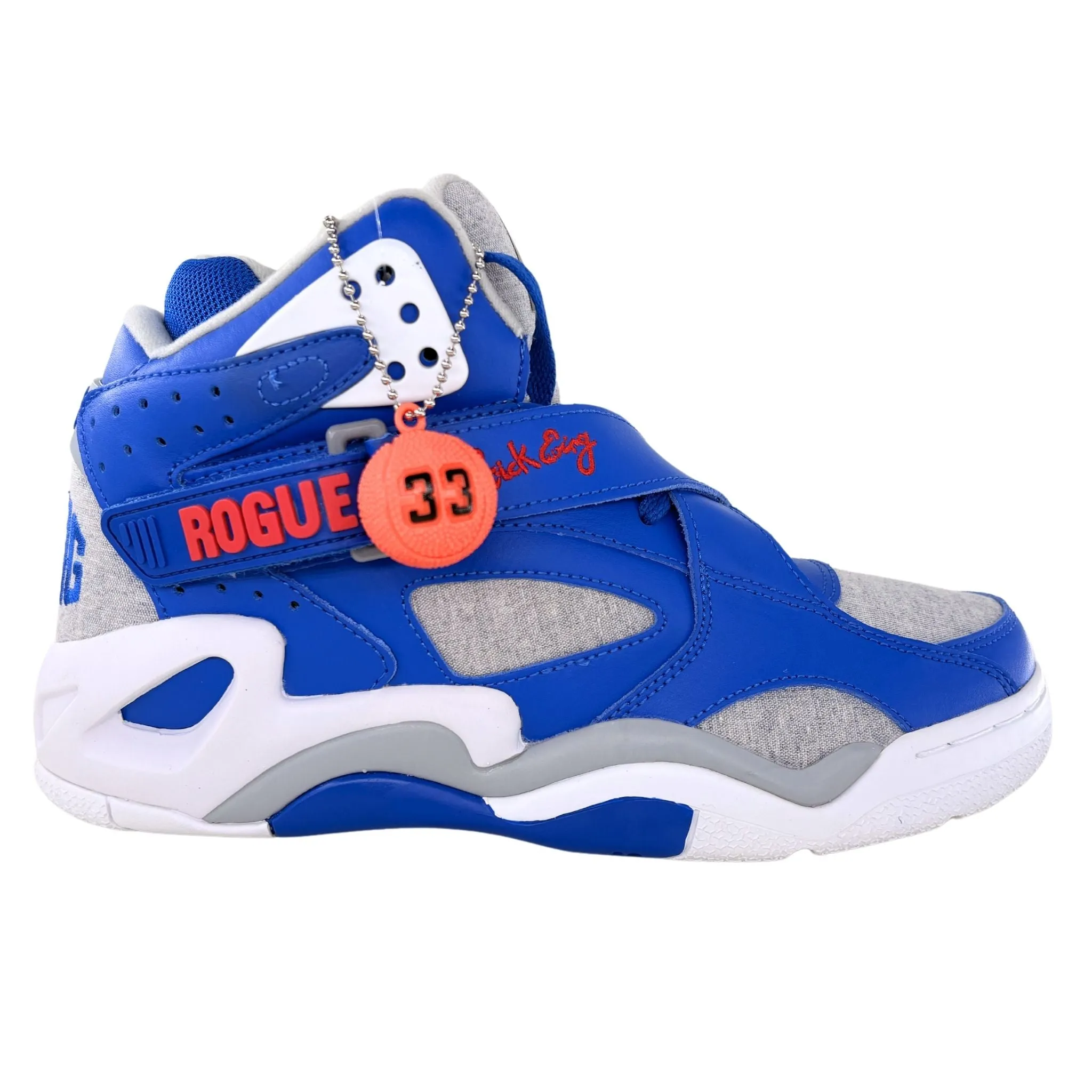 Patrick Ewing Athletics Men's 1BM02158-412 ROGUE BROKLYN Royal Grey Red  Basketball Shoes Secure fit Comfort Step
