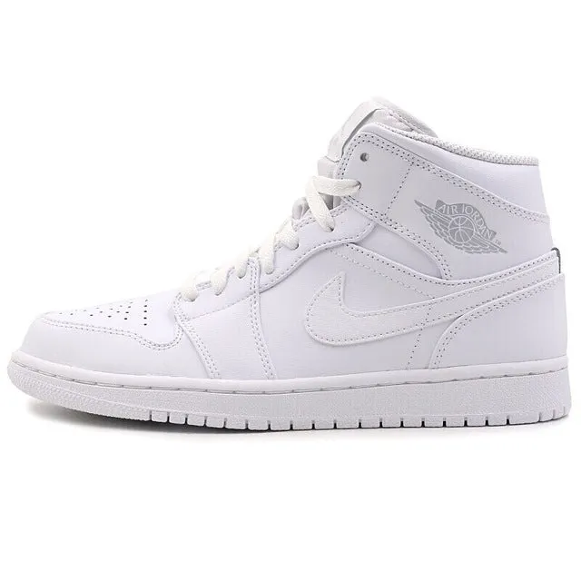 Original New Arrival 2017 NIKE AIR 1 MID Men's Basketball Shoes Sneakers Lightweight Mesh