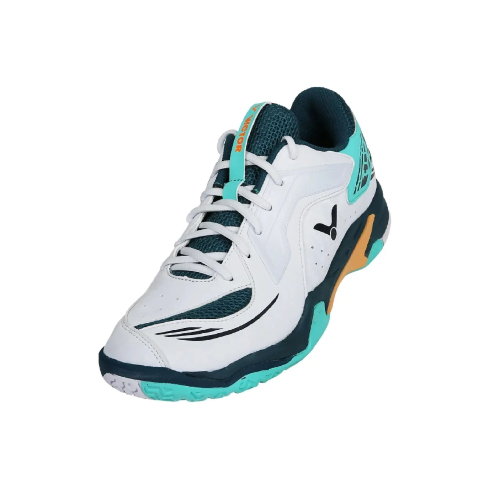 Victor A530W AM Unisex Wide Court Shoes [White/Pale Turquoise] Run Pro Push Edge