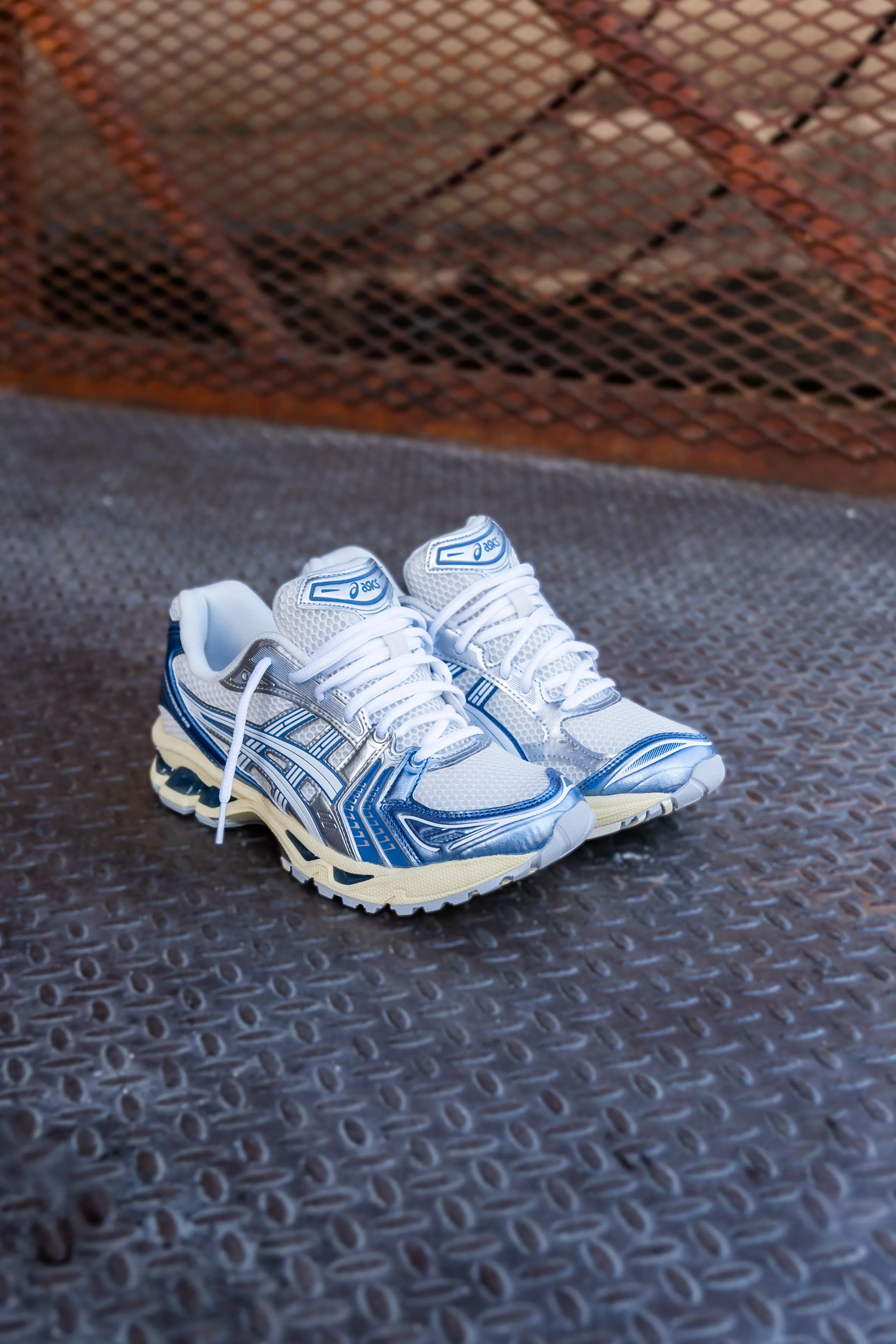 Mens Asics Gel-Kayano 14 (Cream/Denim Blue) outdoor shoe functions