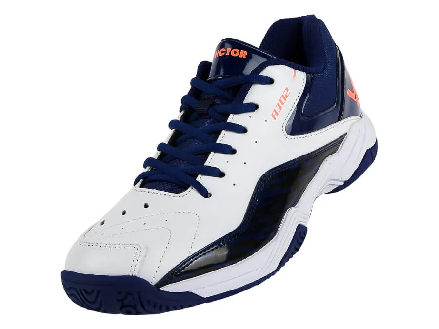 Fast Nova Victor A102 AB Badminton Shoes (White/Blue)