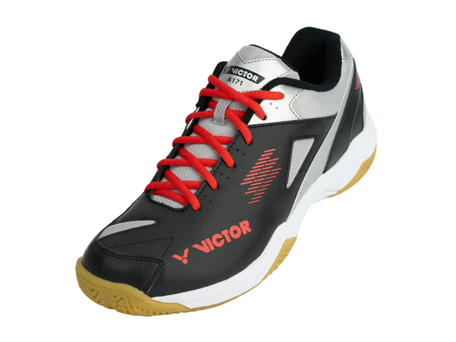 Victor A171 Unisex Badminton Shoes (Black/Silver) Perfect Fit Step Ultra