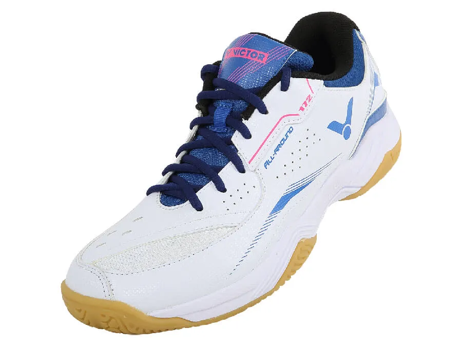 Victor A172 AF Court Shoes [Bright White/Mykonos Blue] Comfort Prime Defend Core