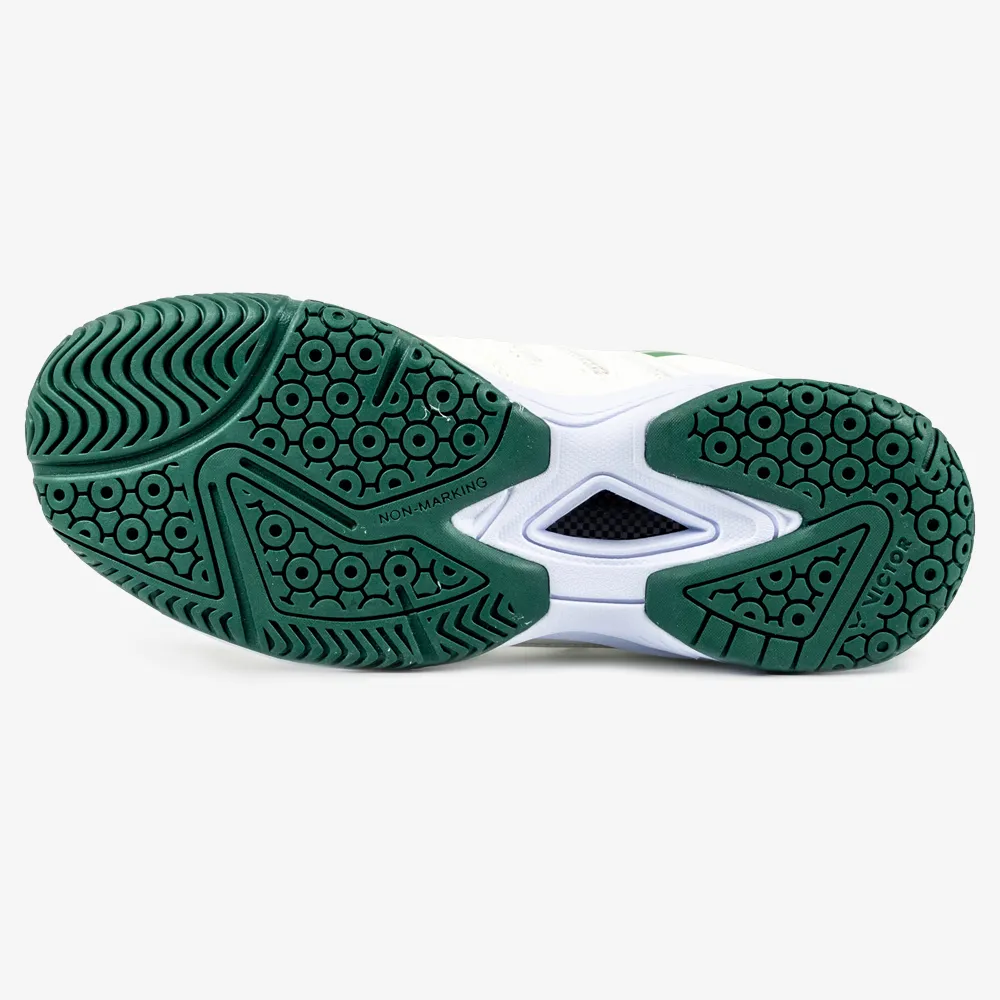 Victor A396-LG Court Shoe (Lunar White/Hunter Green) Flex One Team Bond