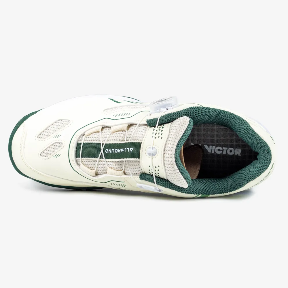 Stay Sure sport Victor A396-LG Court Shoe (Lunar White/Hunter Green)