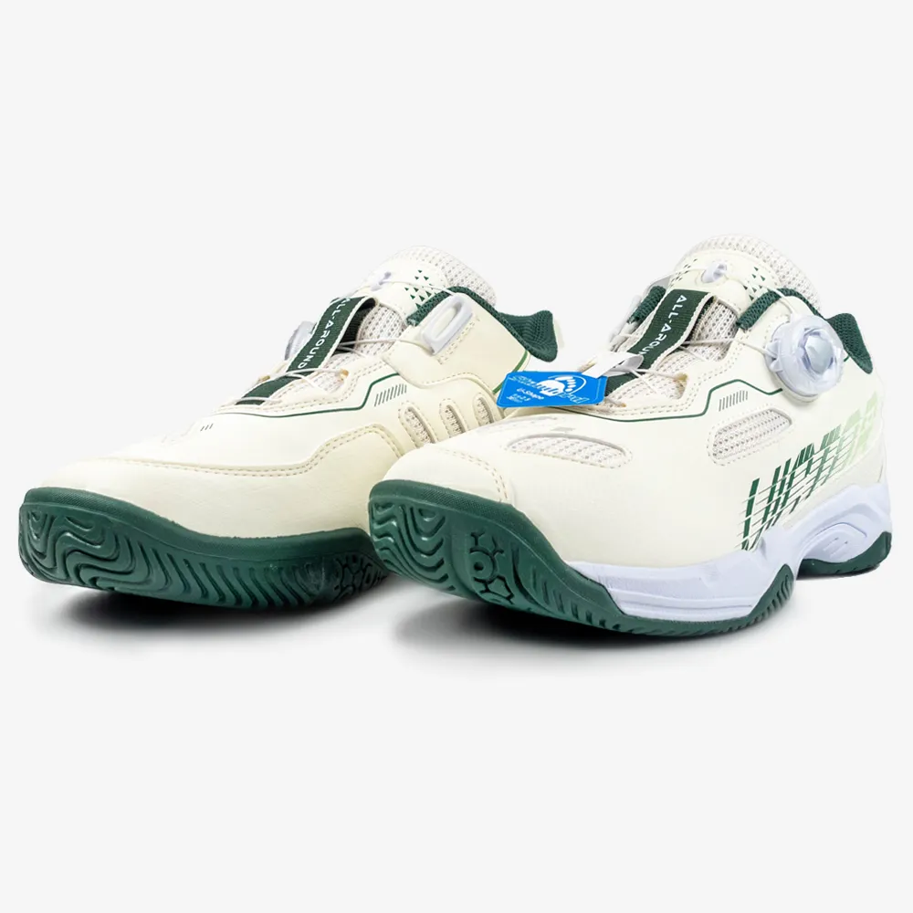 Easy to Wear Victor A396-LG Court Shoe (Lunar White/Hunter Green)