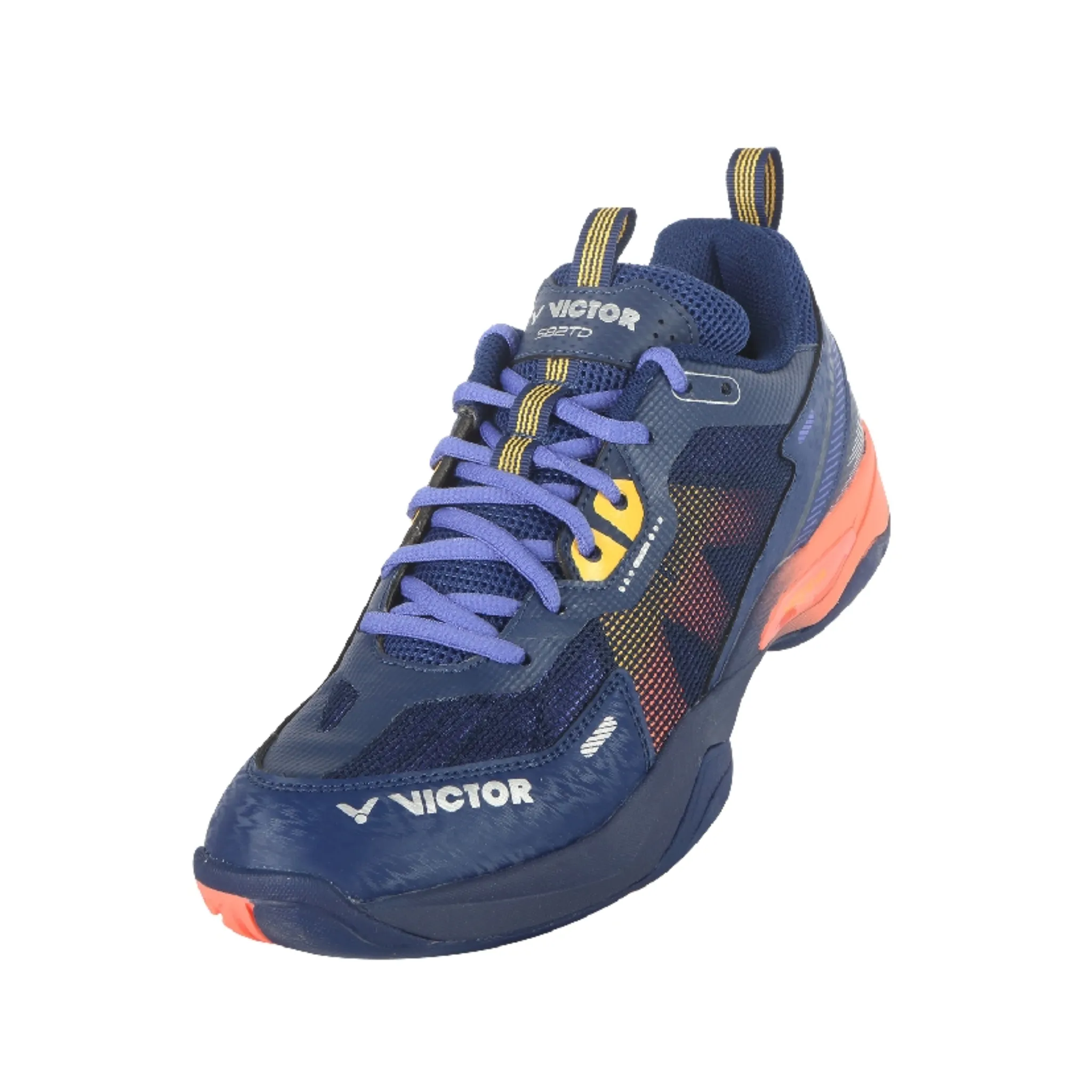 Quick Step Guard Pro Victor S82TD Court Shoe [Medieval Blue/Neon Orange]