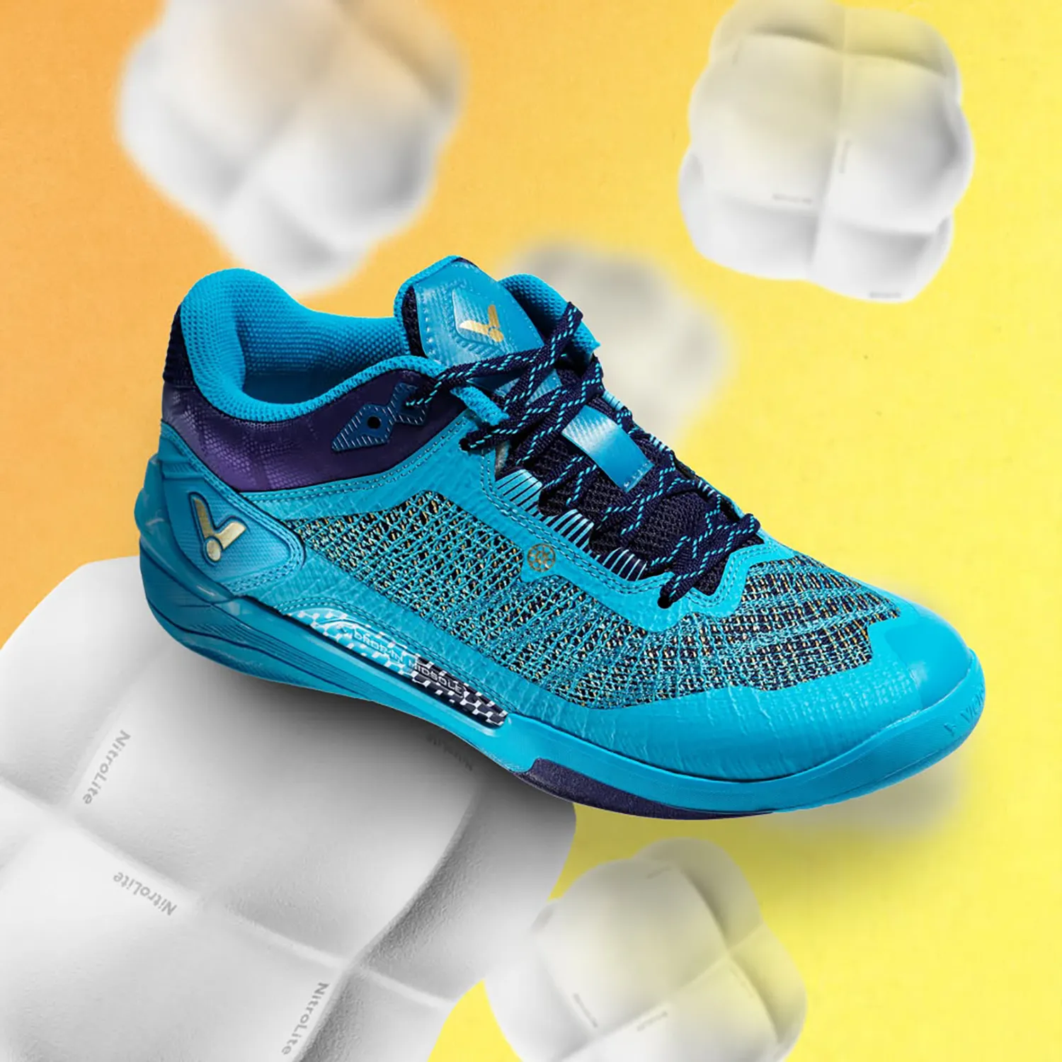Victor VG2 NitroLite Court Shoe VG2NL-F (Turkey Blue) Turf Grip movement