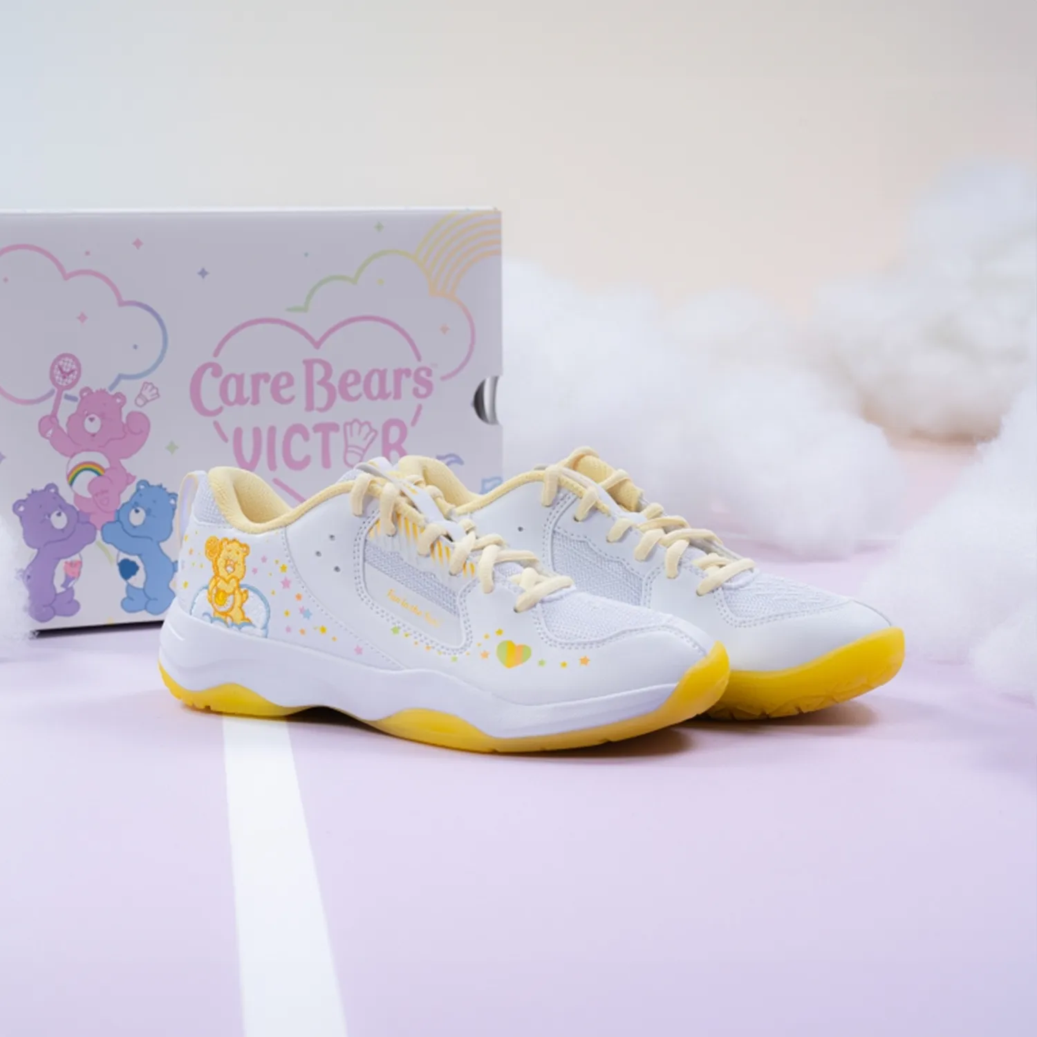 Burst One Boost MasterX Victor x Care Bears Court Shoes A-CBC AE (White/Bright Yellow)