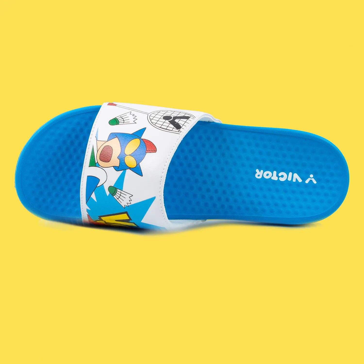 Victor x Crayon Shin Chan Slipper 008CS FA (White/Blue) Functional Indoor