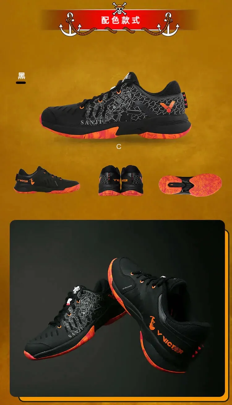 Victor x One Piece Sanji Shoes (A-OPS) Black Full Sprint Run Edge