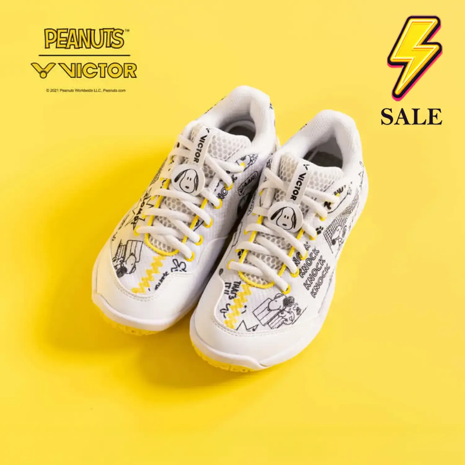 Victor x Peanuts Junior Shoe SNJR-A (Cream White) Air Pro Control Edge