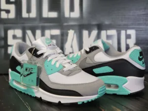 Functional Design Outdoor Flexibility 2020 Nike Air Max 90 Re-Craft White/Turquoise Running Shoes CD0881-100 Men 10.5