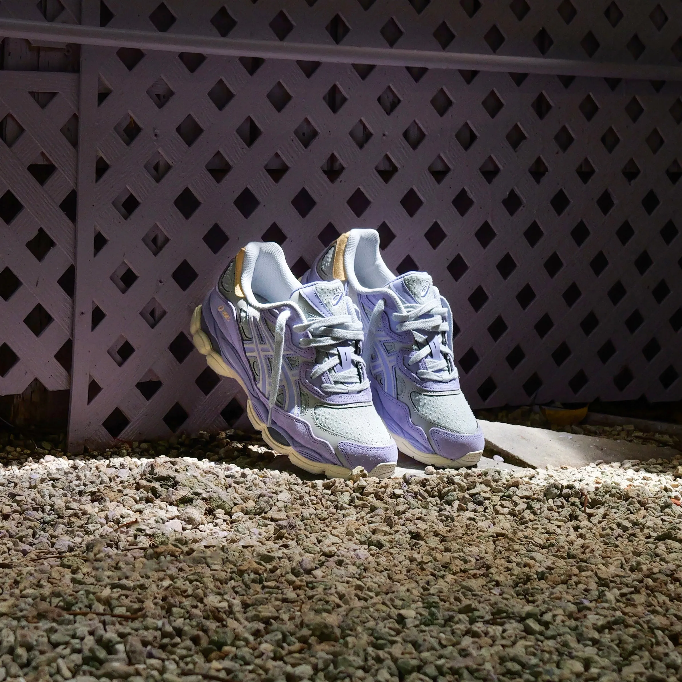 Mens Asics Gel-NYC (Piedmont Grey/Blue Bell) yoga enthusiasts' comfort hook - and - loop closure
