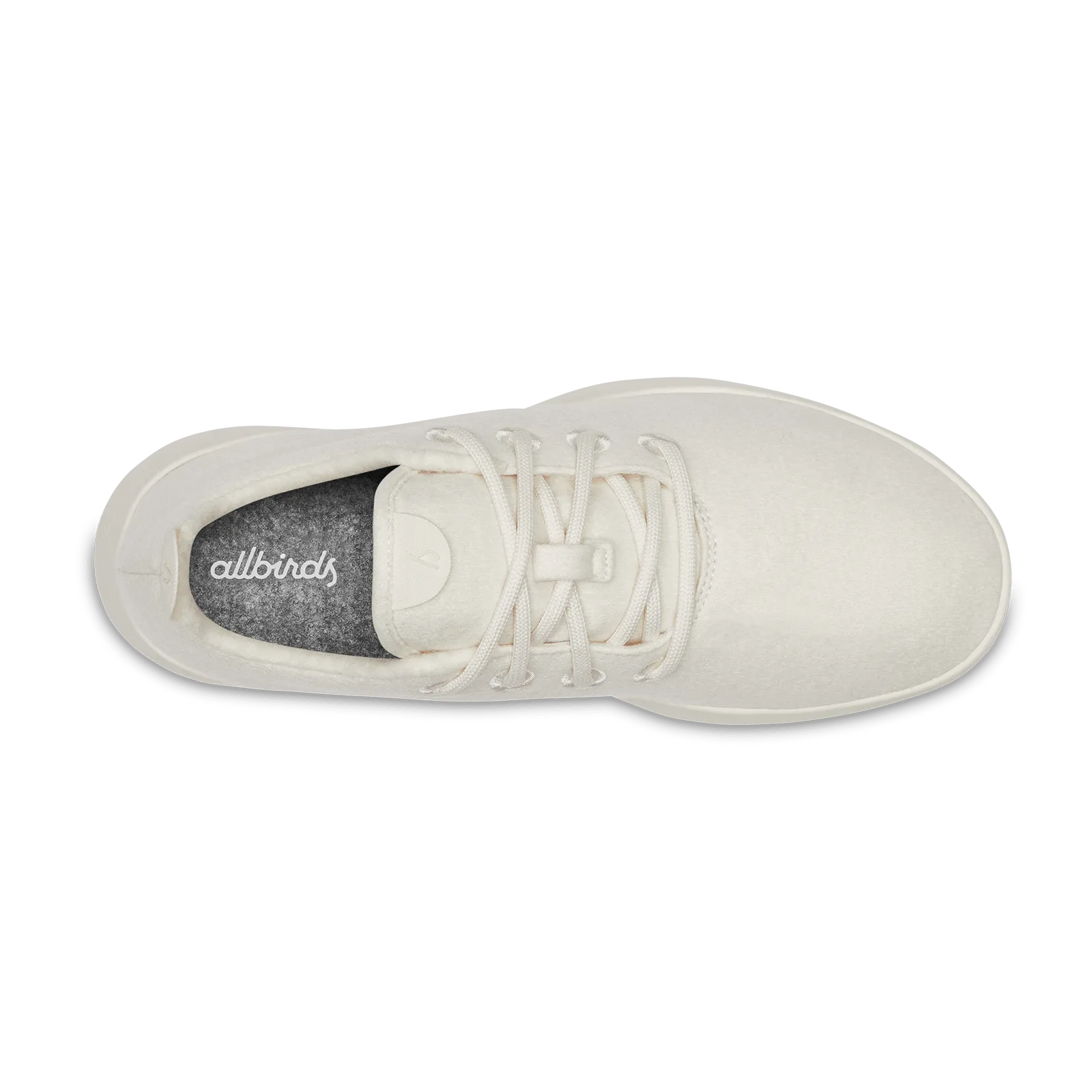 Petite Fit Edge Hike Men's Wool Runner - Natural White (Cream Sole)