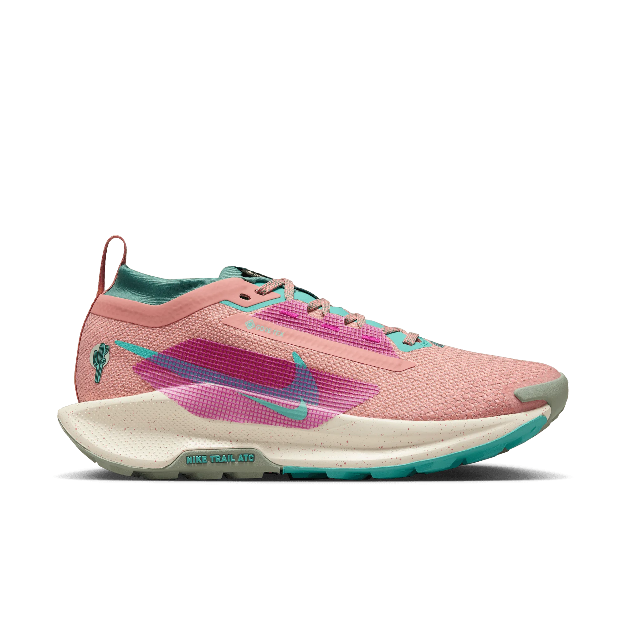WOMEN'S PEGASUS TRAIL 5 GORE-TEX - B - 600 RED STARDUST/GREEN FROST flexible - sole - design shoes Easy
