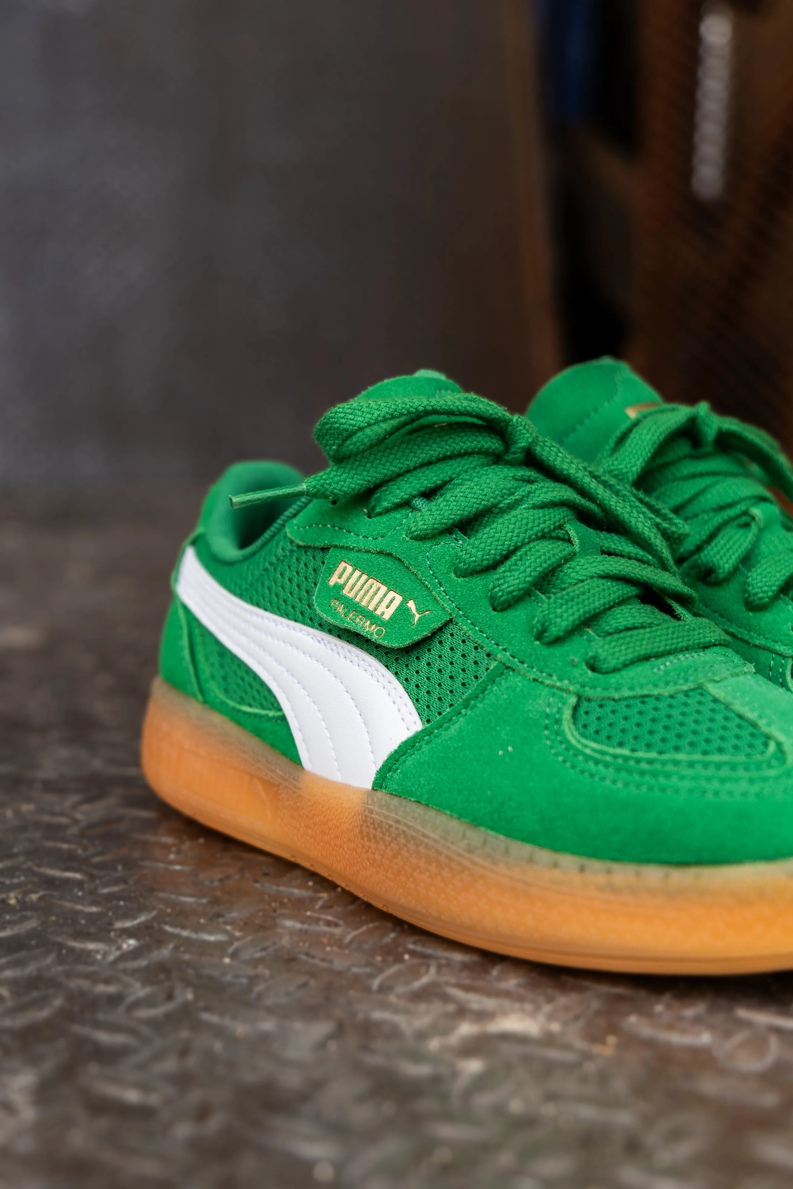 Women's Puma Palermo Moda Vintage (Archive Green/Gum) Cushioned traction