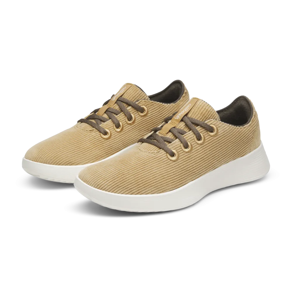 Iconic wear Women's Runner Go - Corduroy - Stony Beige (Natural White Sole)