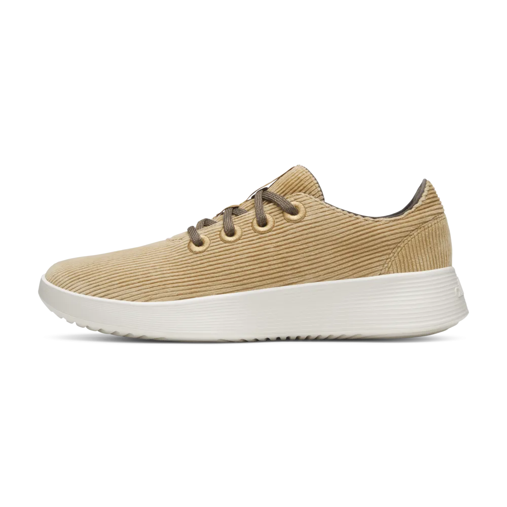 Women's Runner Go - Corduroy - Stony Beige (Natural White Sole) Modern Cushioning