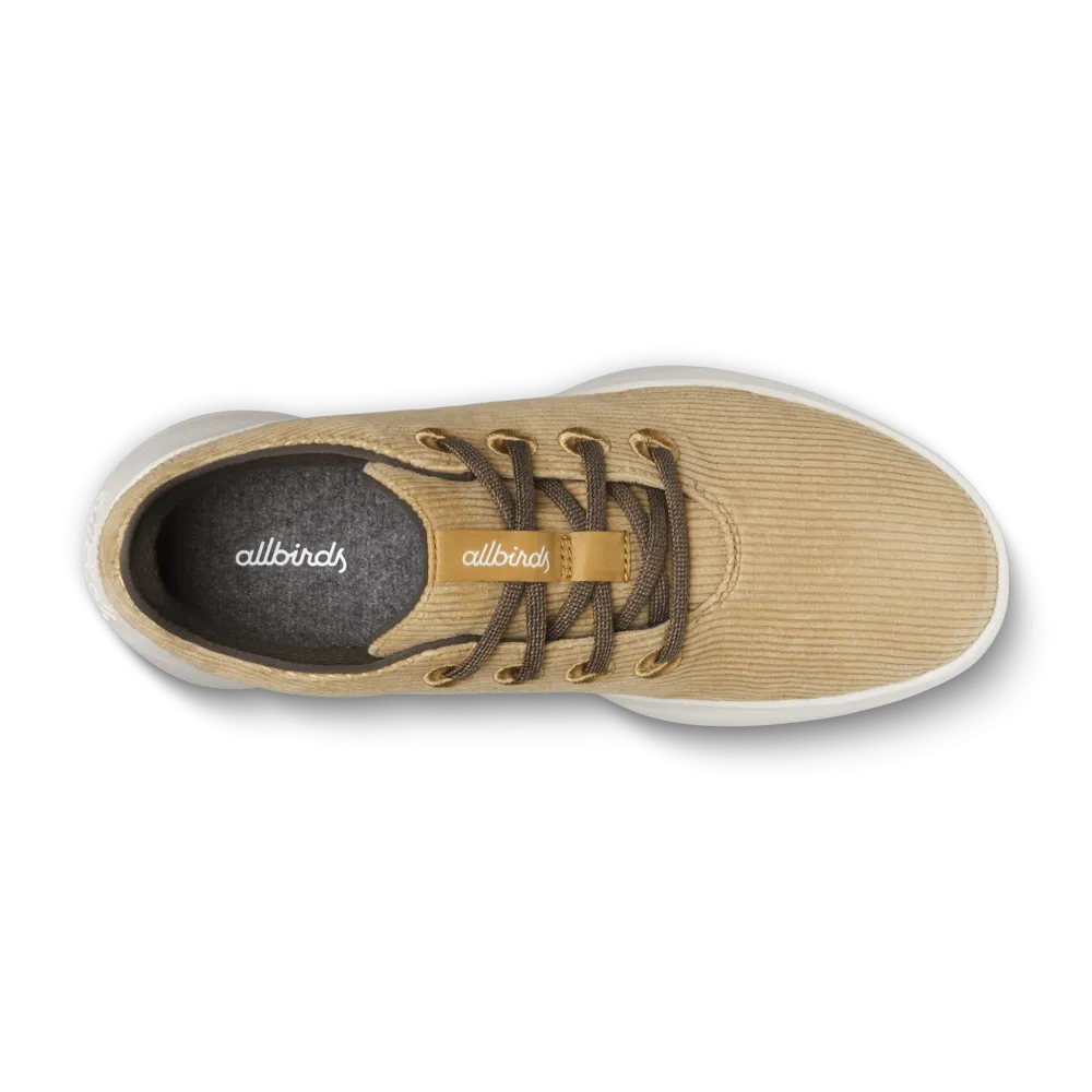 Women's Runner Go - Corduroy - Stony Beige (Natural White Sole) Luxe Touch Comfort Midsoles