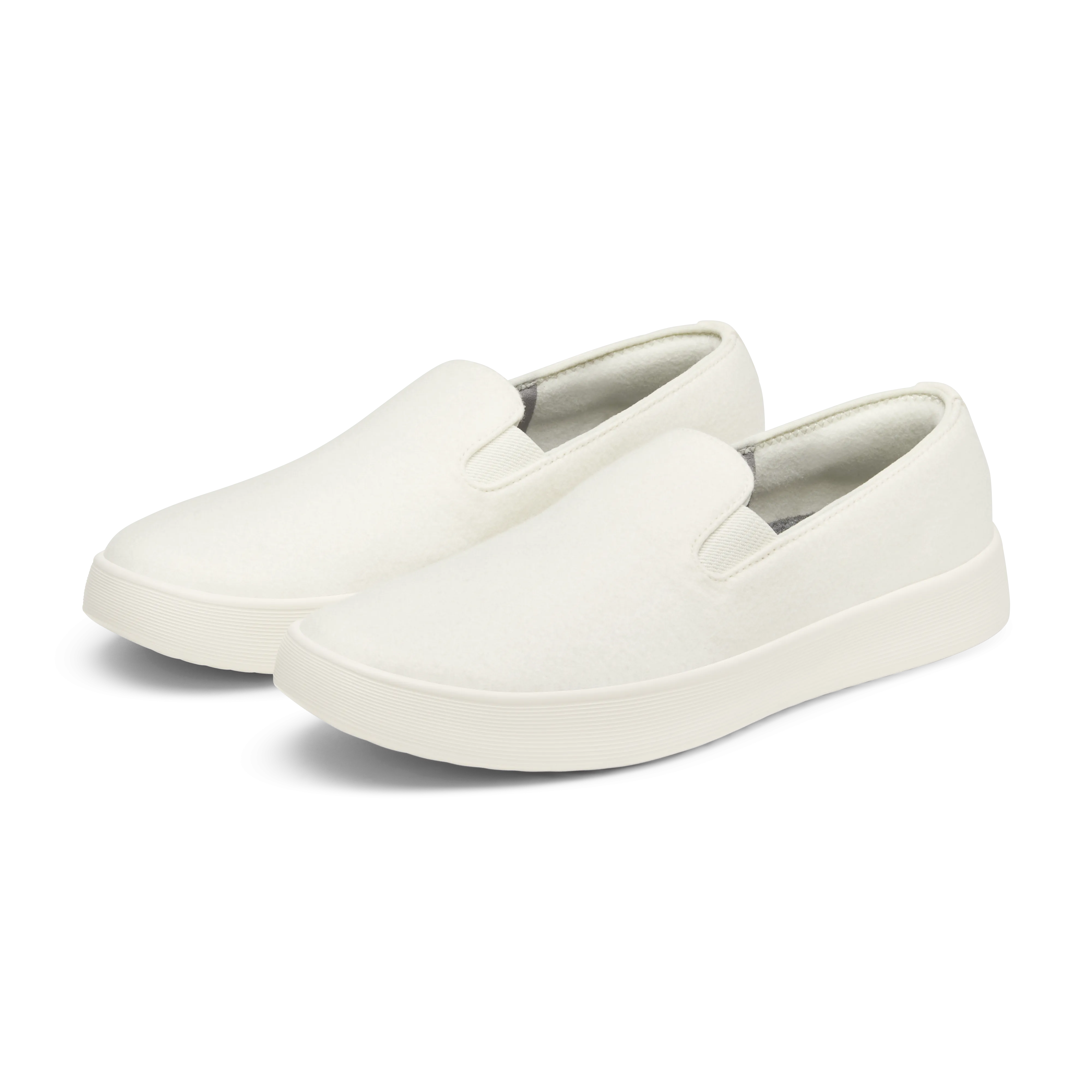 Eco Use Women's Wool Cruiser Slip On - Natural White (Natural White Sole)