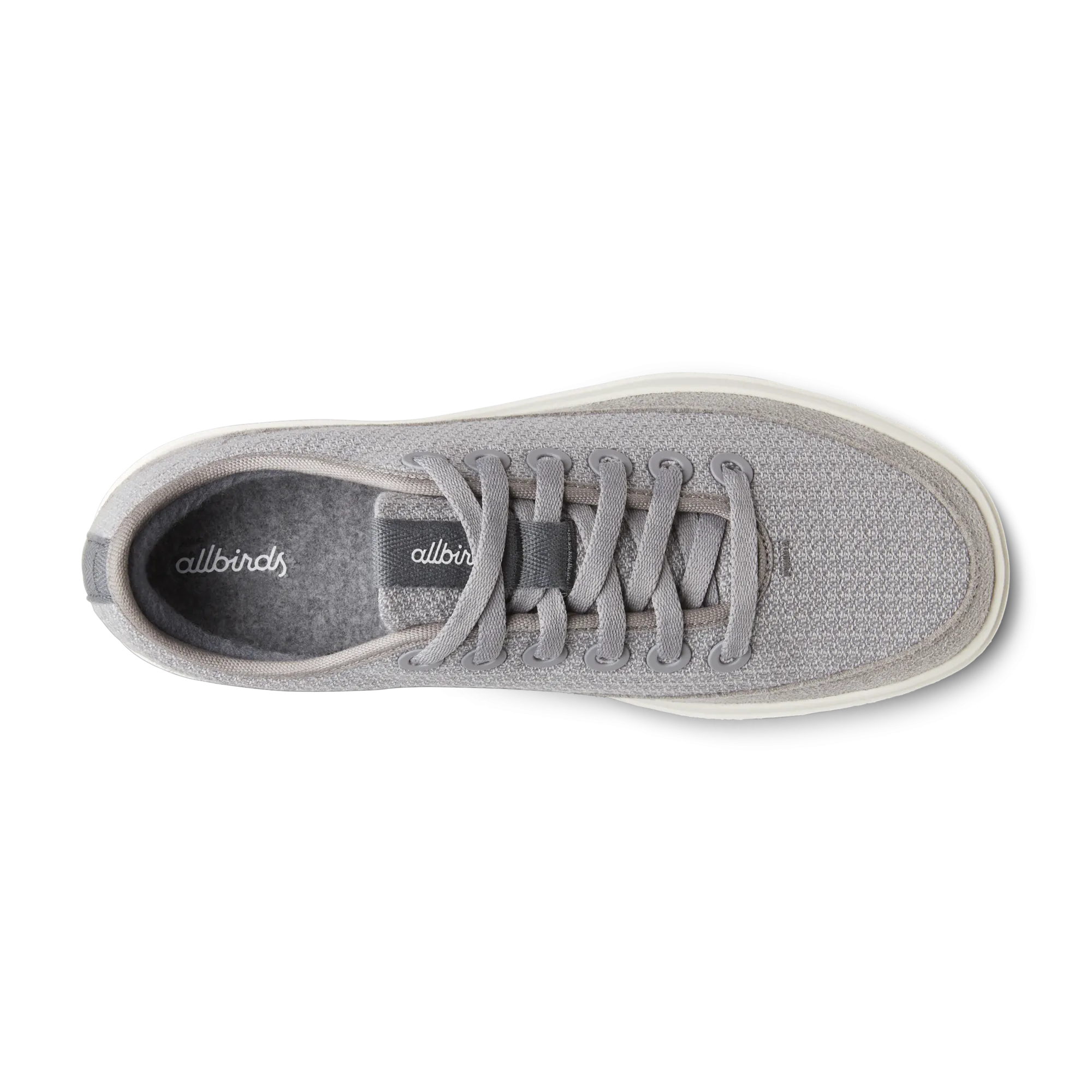 Women's Wool Piper Go - Medium Grey (Natural White Sole) Rubber Outsole