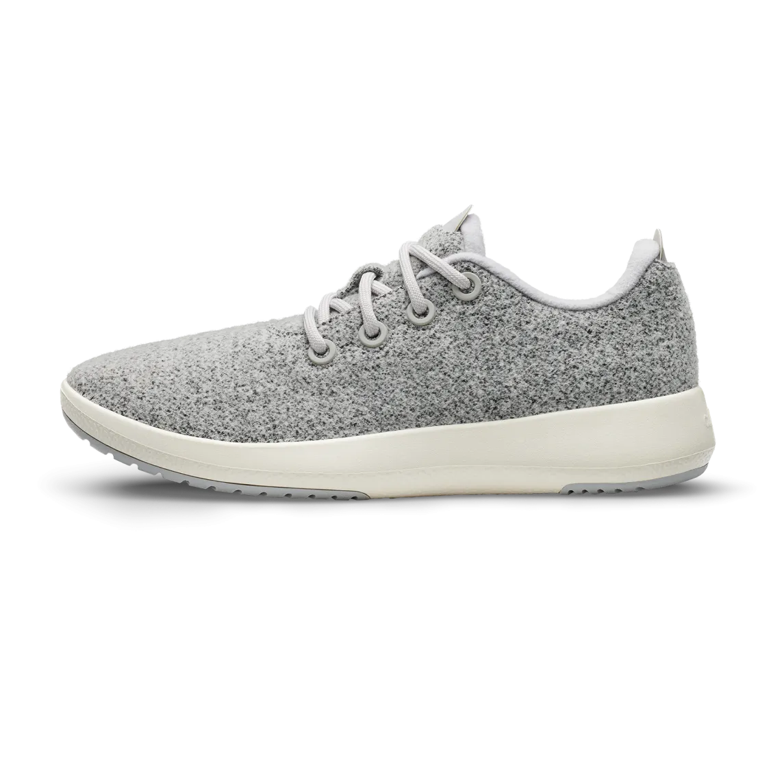 Women's Wool Runner Mizzle - Light Grey (Natural White Sole) Heel Lockdown System Walking Vibe
