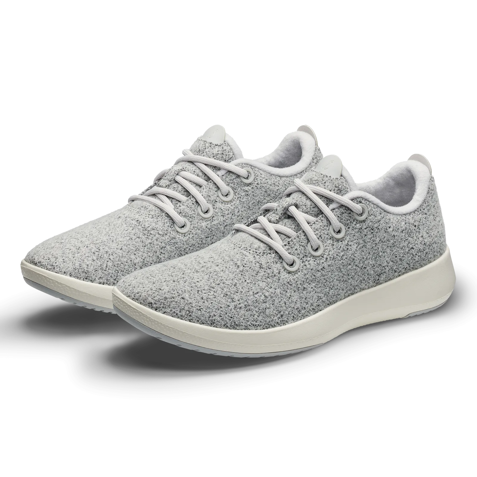 Antimicrobial Ventilation Perforations Women's Wool Runner Mizzle - Light Grey (Natural White Sole)