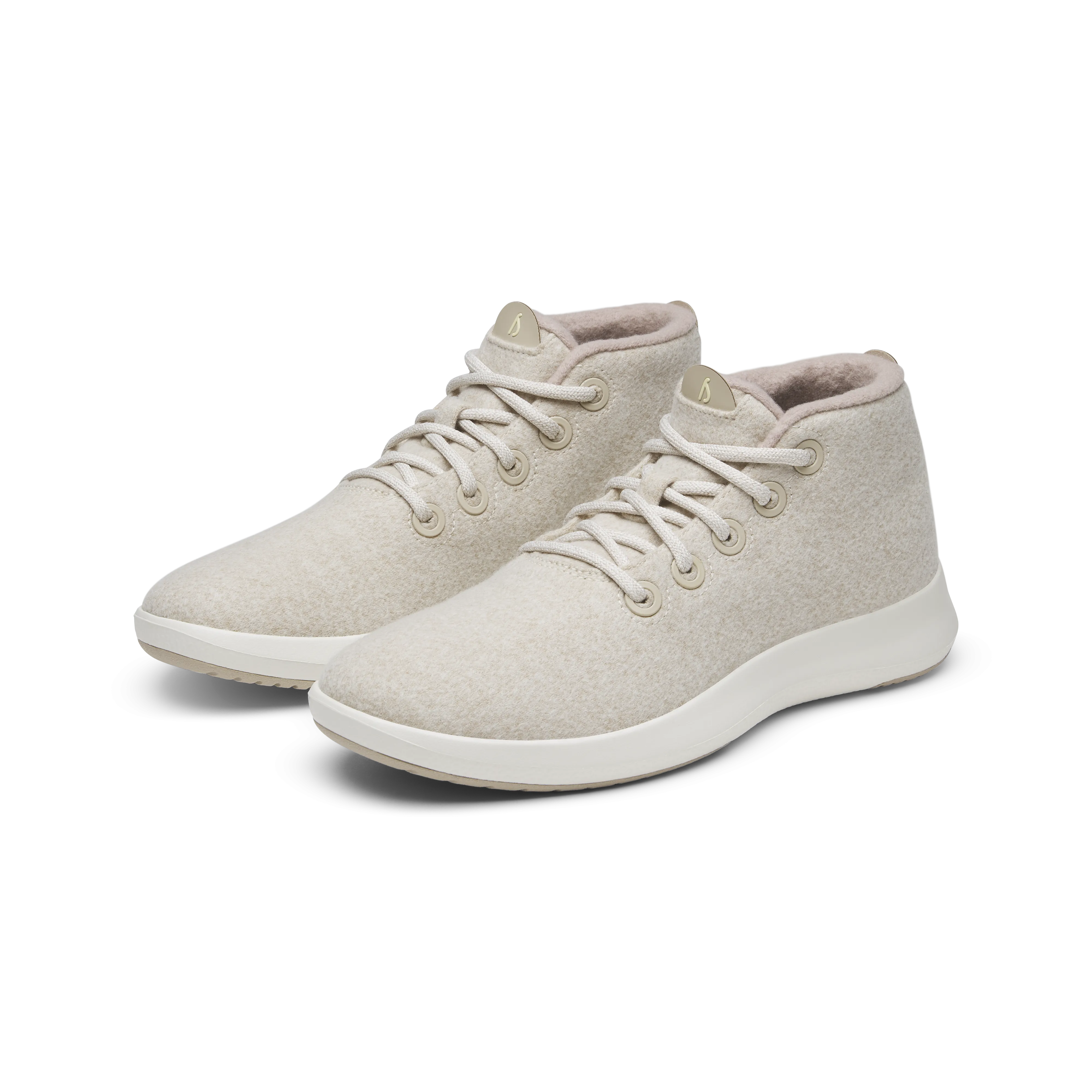 Tapered Heel Cup Women's Wool Runner-up Mizzle - Stony Cream (Natural White Sole)