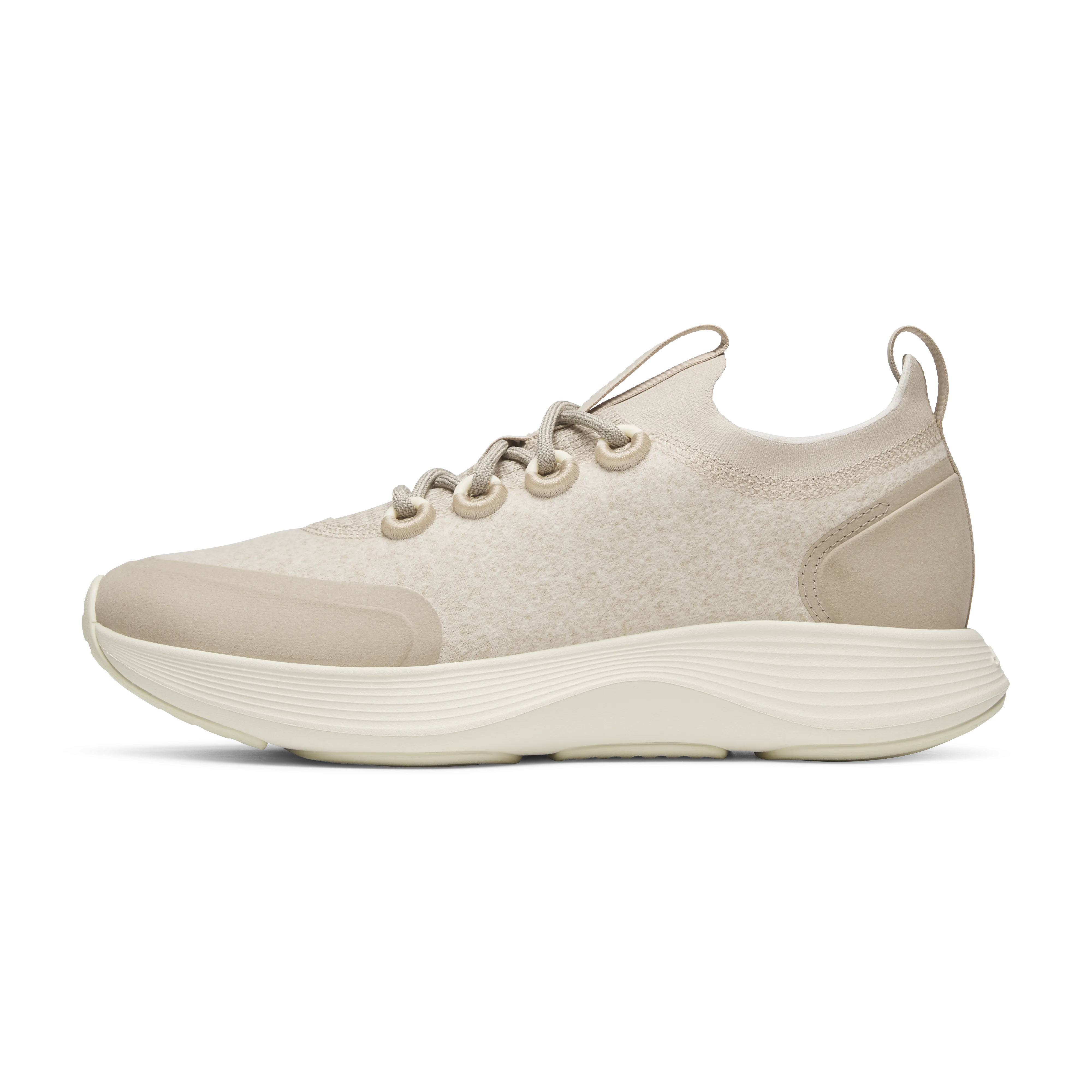 Women's Wool Strider - Rugged Beige (Natural White Sole) Neutral Stance Anti Static Materials