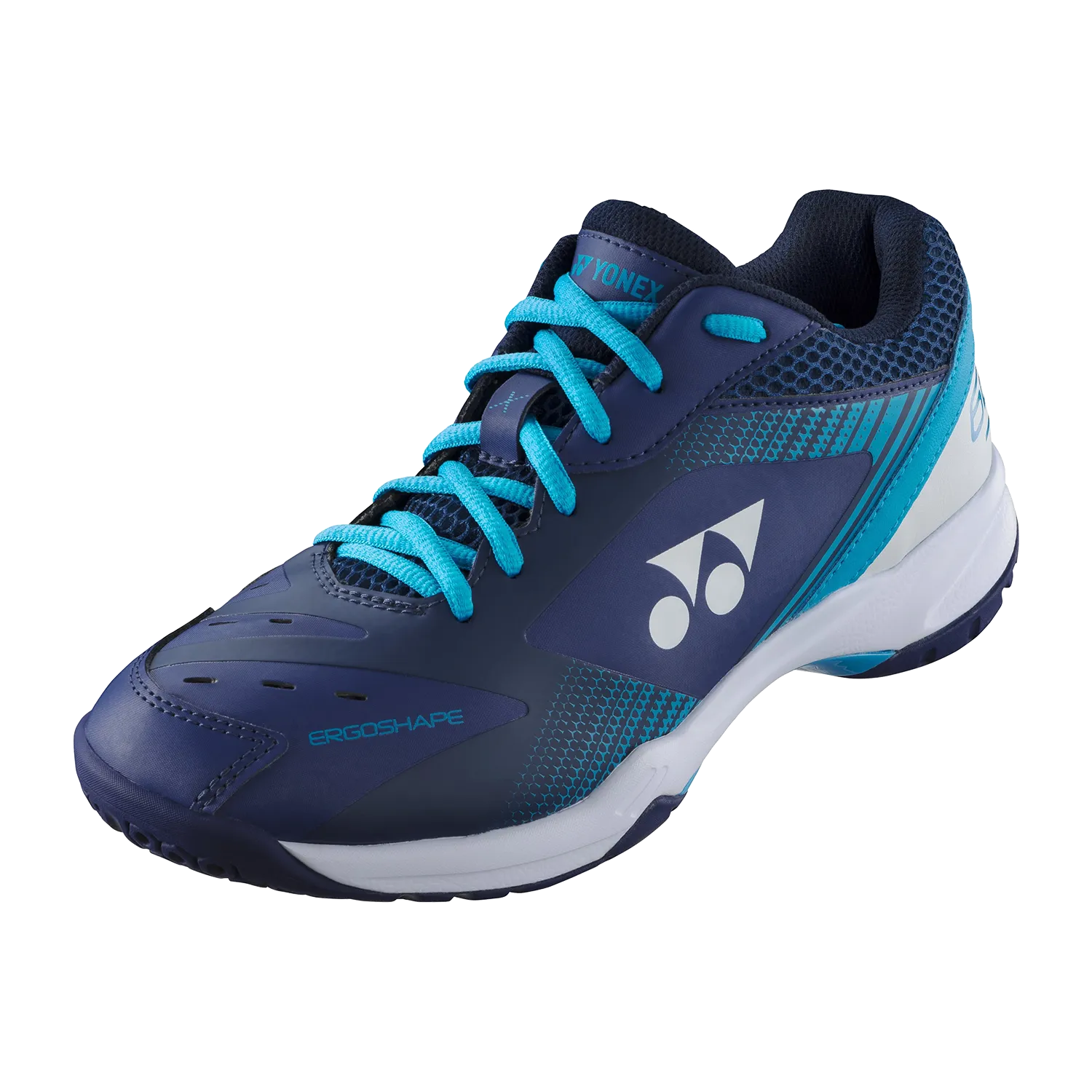 Functional Lock Pro Yonex Power Cushion 65 X3 Unisex Badminton Shoes (Navy Blue)