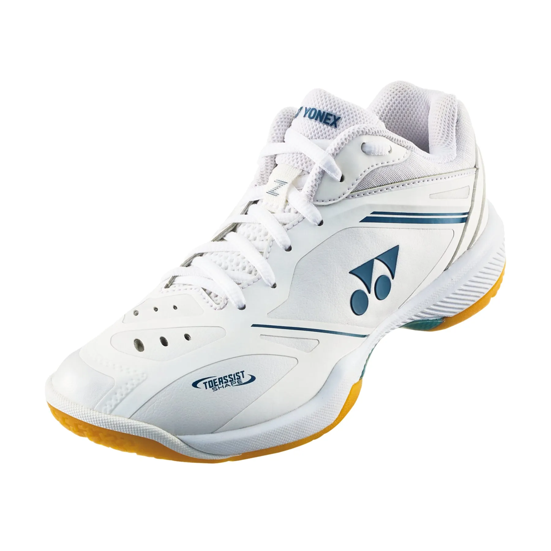 Easy Clean Flat Lace YONEX Power Cushion 65 Z4 White WOMEN'S Badminton Shoes