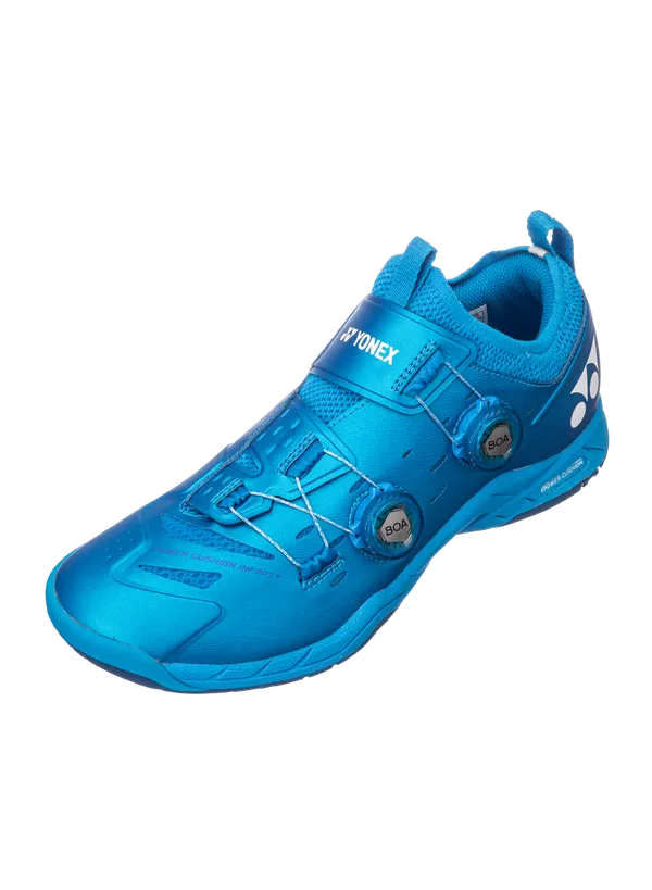 Yonex Power Cushion Infinity 2 Badminton Shoes (Metallic Blue) Mid Support