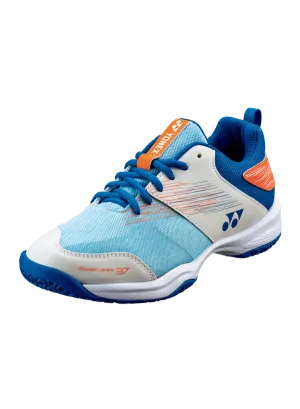 Yonex Power Cushion SHB37 Unisex Court Shoes [White/Blue] Form Hug Stable Ultra