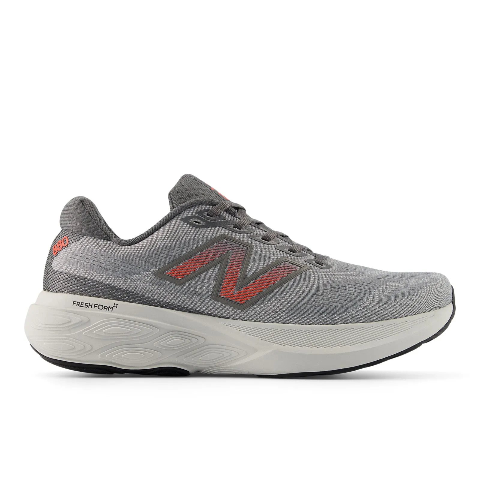 road - friendly MEN'S 880 V15 - WIDE 2E - SLATE GREY/REFLECTION/URGENT RED