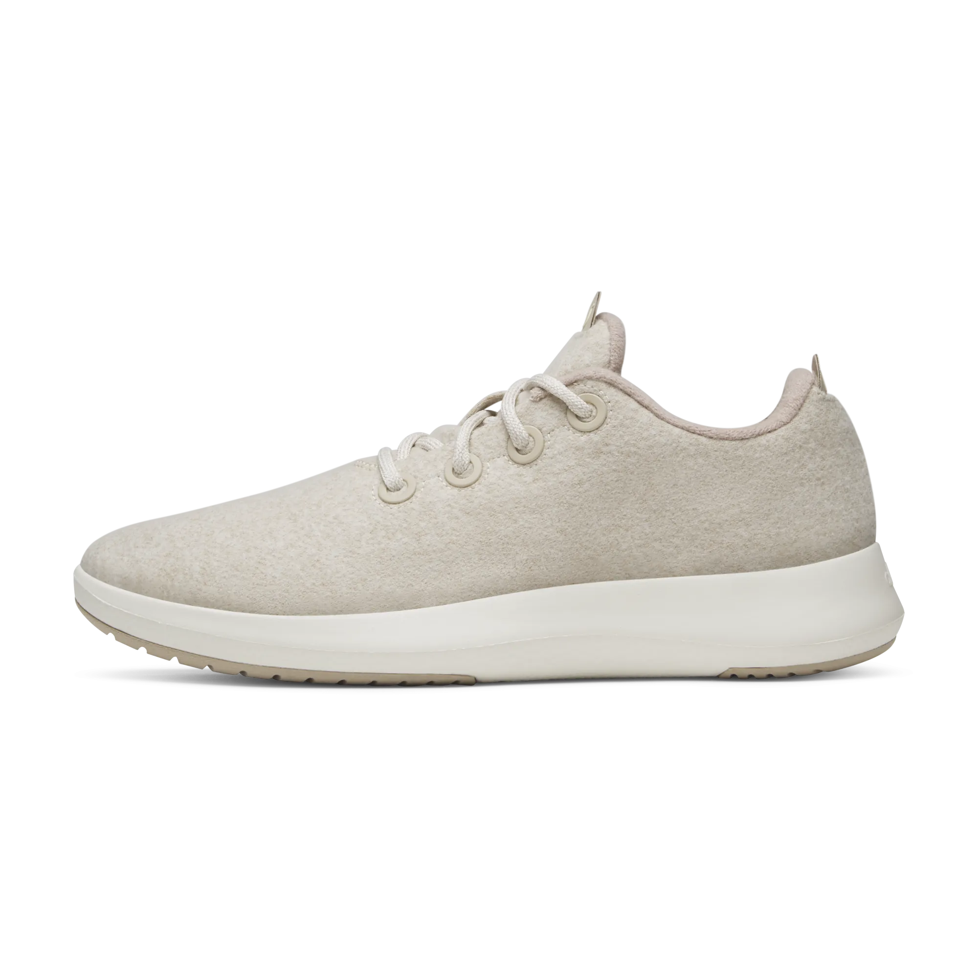 Built-in wear Comfort Adjust Women's Wool Runner Mizzle - Stony Cream (Natural White Sole)