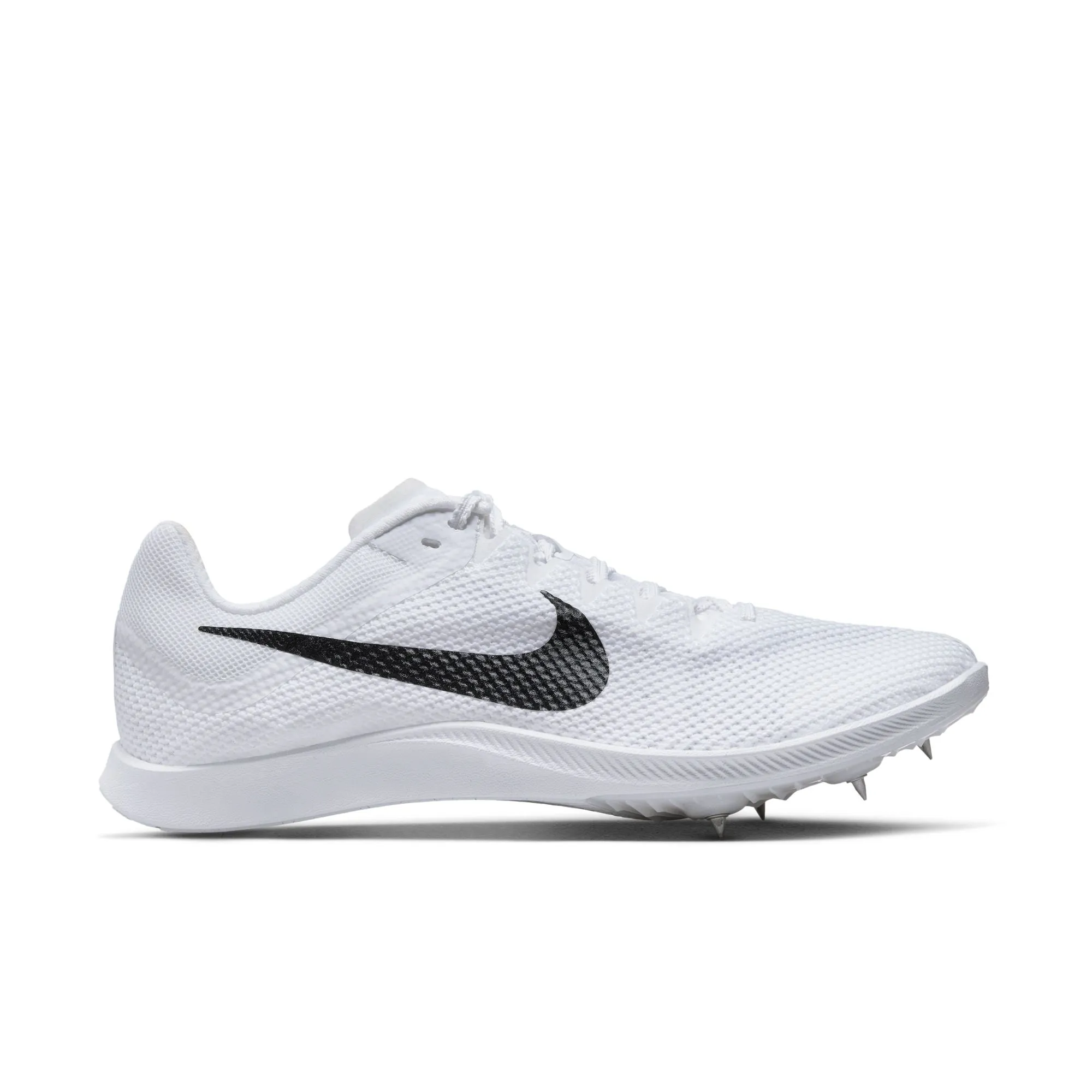 soft - ground shoes water - resistant running shoes ZOOM RIVAL DISTANCE - 100 WHITE/BLACK-METALLIC SILVER